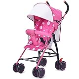 Homehalo 軽量ベビーカー 折りたたみ 4.5kg お出かけに最適 安心のB型ベビーカー 通気性良い 簡易 バギー (ピンク)