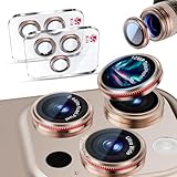 iPhone 17 Pro /17 Pro Max/16 Pro/16 Pro Max/15 Pro/15 Pro Max用 カメラ保護 フィルム 2枚セット いphone17 Pro/17 Pro Max/16 Pro/16 Pro Max/15 Pro/15 Pro Max カメラ保護カバー アルミ合金 9H強化ガラス 露出オーバー防止 貼りやすい 耐衝撃 超高透過率 かっこいい-ゴールデンレッド