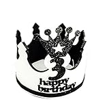 パーティーパーク 【人気商品】ベビー キッズ 1歳 3歳 100日 記念日 誕生日 バースデー ミニフェルト 王冠 ヘアーアクセサリー ヘアバンド男女兼用 写真 撮影 カラー (ホワイト ゴールド ブ
