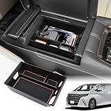 Marchfa トヨタ アルファード40系＆ヴェルファイア 40系（4 代目 2023年6月～）専用 コンソールボック コンソールトレイ インナートレイ センターコンソール アクセサリー 小物入れ ABS素材 ガタガタ音なし 内装パーツ カスタム パーツ（オレンジ）