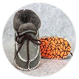 赤ちゃんコットン靴　冬　羊毛裏地　子供靴　ソフト　足を守り　あったかシューズ (13cm, グレー/grey)