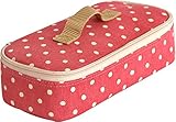 ポーチェ(pouche) 保冷ポーチ ベビー 離乳食ポーチ 水玉キャンバス小 (ストロベリーピンク)