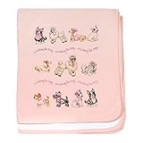 CafePress – Walking the Dog – スーパーソフトベビー毛布、新生児おくるみ ピンク 07866737006832E