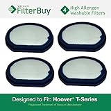 4 - Hoover WindTunnel T-Series Rewind Long Life Washable & Reusable Pre-Filters, Part 303173001. Des