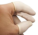 QRP X9CM Qualatrile Nitrile Latex-Free Finger Cot,PowderFree,3milThickness,Medium, White(Packof720) 