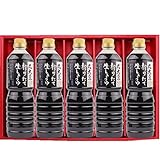 山崎醸造 ギフトセット 丸大豆搾りたて生しょうゆ 1L 5本セット NS33