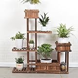 ソリッドウッドフラワーラック屋内マルチフロアポットラックバルコニーリビングルームアセンブリ盆栽フレーム多機能ストレージラック