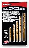 ATD Tools 9215 Left-Handed Titanium Coated HSS Drill Bit Set - 5 Piece [並行輸入品]