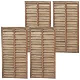 【4枚セット】アイリスオーヤマ ルーバーラティス ML-612D　ダークブラウン【幅60cm×高さ120cm】