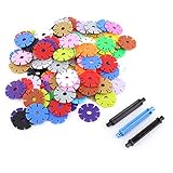 【108 ピース入り】スノーフレークおもちゃ　立体パズル 積み木　組み合わせ はめこみ 組み立て　ブロック　　幼児啓蒙　雪の花びら　プレゼント　キッズギフト