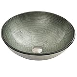 VIGO Simply Silver Glass Vessel Bathroom Sink [並行輸入品]