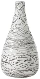 Torre & Tagus 901928B Fissure Glass Bulb Vase, Medium, White [並行輸入品]