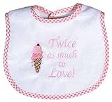 Dee Givens and CoRaindrops 6326 Raindrops 6326 -Twice as much to Love- Small Bib-Pink