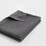 コットン敷きパッド ベッドパッド 160Ｘ210cm チャコールグレー