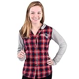 NFL新しいEngland Patriots女性NFLレディース軽量フランネルフード付きジャケット, Large