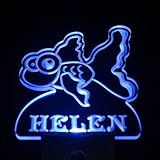 ws1027-tm Goldfish Fish Personalized Night Lightベビーキッズ名Day / NightセンサーLEDサイン