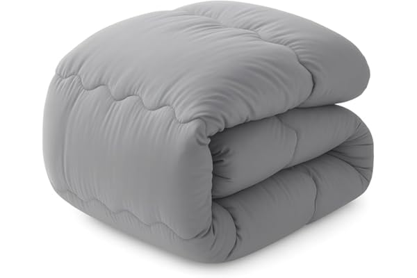 AIFY 掛け布団 シングル 150×210cm 【合掛け・オールシーズン】 冬 暖かい 洗える 軽量 抗菌 防ダニ 通気 【SEK認証】グレー （約1.8KG）