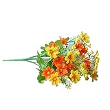 urijk人工花植毛ラベンダーbouquet-dearhouse人工植物フェイクラベンダー花Arrangements forブライダルホーム、結婚式、パーティー、庭 Lenghth:34cm オレンジ