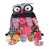 (スマイル ワキキ)Smile YKK キッズ リュックサック 子供用 デイパック 切り替え バックパック 赤ちゃん バッグ 折り畳み 鞄 フクロウ型 エスニック アウトドア 登山 G