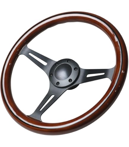 Amazon | レトロな車のステアリングホイール、4スポークユニバーサル