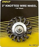 Enkay 1867-C 3-Inch Knotted Wire Wheel, 1/4-Inch Shank, Carded [並行輸入品]