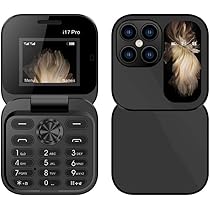 Amazon.co.jp: i17 PRO ミニフリップ携帯電話、FMラジオ付き