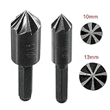 [ ] 10 mm / 13 mm 1/4 インチ六角シャンク 7 フルート HCS 皿穴ドリルビット面取り新しい