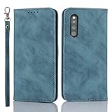 Ｈａｖａｙａ 対応 Galaxy A41 ケース ギャラクシーa41 ケース au SCV48 スマホケース SC-41A docomo 手帳型 ストラップ UQmobile カバー 耐衝撃 ドコモ サムスン カード収納 SoftBank レザー スエードの質感-ブルー