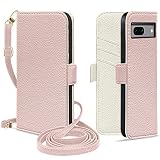 MAGICASE for Google Pixel 7a ケース 手帳型 グーグル ピクセル7a ケース 手帳型 おしゃれ Google Pixel 7a カバー カード収納 スタンド機能 マグネット式 Pixel7a スマホケース 財布型 全面保護 落下防止 軽量 衝撃吸収 ピクセル 7a カバー 高級PUレザー 汗や指紋防止 防塵 人気 女性 大人 バイカラー（ピンク メ アイボリー）