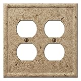 Amertac 8351DDNC 2 Duplex Texture Stone Noce Wallplate [並行輸入品]
