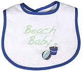 Raindrops Embroidered Bib, Beach Baby, Royal Blue by Raindrops