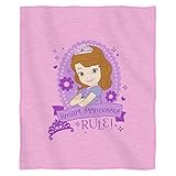 Disney Sofia The First, In Training Sweatshirt Throw, 50 by 60-Inch