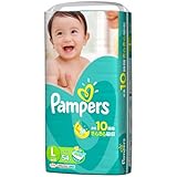 《ケース》　P&G　パンパース　さらさらケア　テープ　スーパージャンボ　Lサイズ　男女共用　9～14kg　(54枚)×4個　テープタイプおむつ　【P＆G】