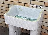 SS-BS-155昭和レトロなタイル流し台SSサイズSS-BS-155 タイル流し シンク防水タイプ内部使用可