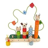 プリミ・パッシ 木のおもちゃ 棒通し ルーピングコースター カウントダウンアニマルズ
