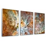 Alonlineアート – Hubble NASA Astronomy Space Galaxy Framedのコットンキャンバスホーム装飾壁アート博物館品質フレームをハングアップする準備フレーム 3