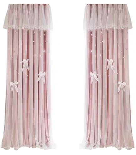 Amazon｜ロマンティックプリンセス 上飾り付きレイヤード遮光カーテン