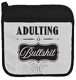 Twisted Wares 23cm Potholder - Adulting Is Bullshit