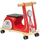 インディゴジャム indigo Jamm スクーター レッド 乗るおもちゃ♪ 知育玩具 輸入玩具 木製玩具 子供 おもちゃ 布と木 誕生日 祝い ギフト安心 安全 カワイイ おしゃれ人気