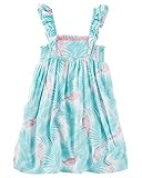 OshKosh B ' goshベビー女の子2ピース印刷用フリル付きドレス, Tropical Bird Print、6ヶ月