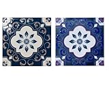 デザインタイル １５０mm角 レトロ D04-05 D04-06 ２枚セット