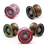 Hzjundasi 3Pcs 子供 合金 おもちゃ Metal Aluminum Ball ベアリング String Trick ヨーヨー ボール