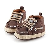 PUERI ファーストシューズ　ベビーシューズ　幼児　男の子　女の子　滑り止め 歩行練習　出産祝い　プレゼント 　春夏秋 (L, ブラウン)