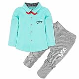 (フィーショー)FEESHOW　０ー４歳男の子フォーマルスーツ　ベビーズボン蝶結び付きＴシャツカコイイ3点セット　ベビーコスチューム　長袖　お出かけ　可愛いベビー服　カバーオール　新生児　記念撮影　出