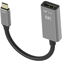 Amazon | USB C to DisplayPort 1.4 PD 充電、8K (7680 * 4320