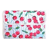 ようこそ赤ちゃんHappy母子手帳ケース（ジャバラタイプ）　チェリーチェリーストライプ　B2900600　日本製