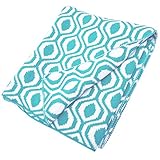 American Baby Company 100% Cotton Sweater Knit Blanket, Aqua Ogee by American Baby Company