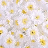 SUND　造花 ライラック　花のみ　ミニ　花ボール　50輪セット　ダブル　レース付き　DIY　手作り　デザイン　インテリア　雑貨　花部分のみ　シルクフラワー　可愛いカラバリ 高品質　造花　枯れない　結