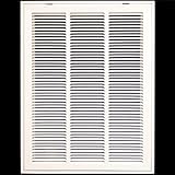18 " x 25スチールReturnエアフィルタグリルfor 1 "フィルタ – Removable Face /ドア – HVACダクトカバー – フラットStamped面 – ホワイト