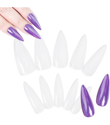 Amazon | ネイルチップ クリア サイズ別販売【 ロングバレリーナ 1袋